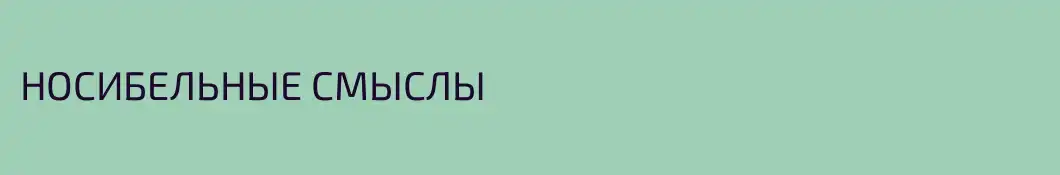 НОСИБЕЛЬНЫЕ СМЫСЛЫ
